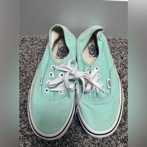 Vans Authentic Mint Green Canvas Sneakers Women’s 6.5 Mens 5 Great Condition